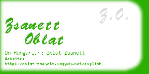 zsanett oblat business card